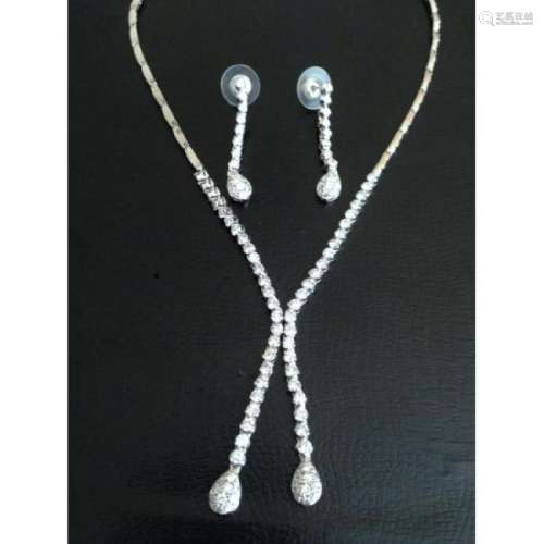 6.00 CARAT Diamond Necklace And Earrings SET $21,500