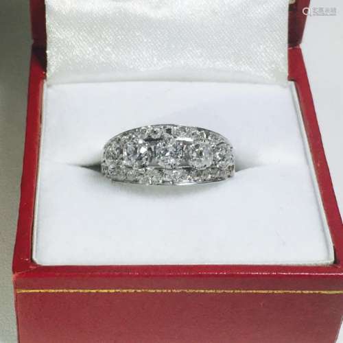 Vintage 18K White Gold, 1.25 CT VS/G Diamond Ring (GIA)