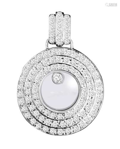 Chopard Style, 3.50 carats VVS Diamond Pendant.