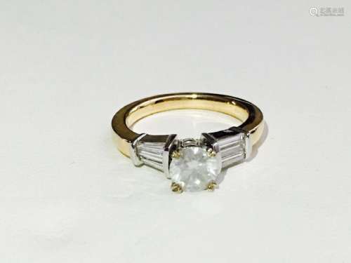 14K Yellow Gold, 2.25 CARAT DIAMOND ENGAGEMENT RING