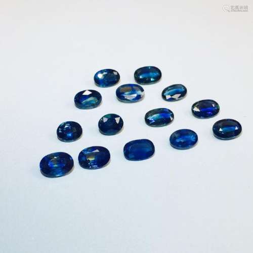 7.21 Carat Loose Blue Sapphire Stones