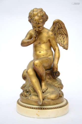 Falconet: gilt bronze sculpture 'Amour'