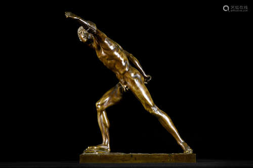 Statue in bronze 'Greek athlete'