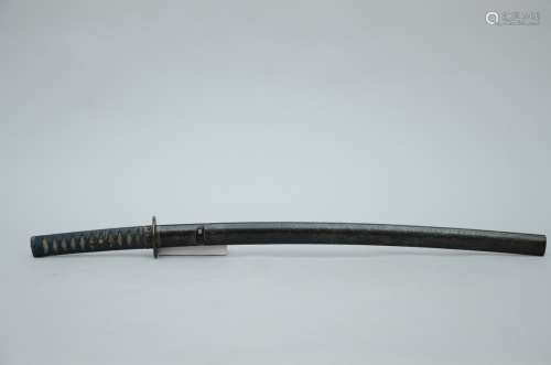 Katana with scabbard in black lacquer
