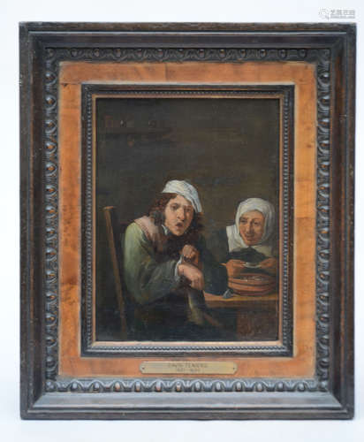 Anonymous: painting (o/p) 'view of an inn'