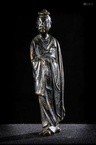 Chinese bronze statue of immortal Lu Dongbin