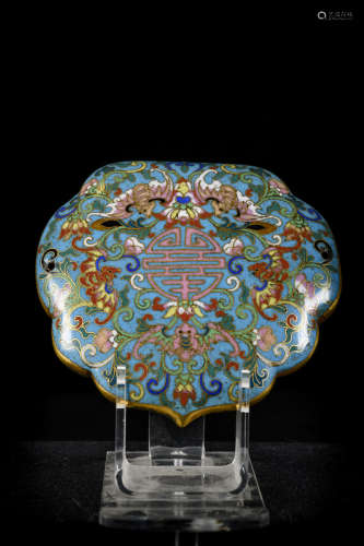 A Ruyi plaque in Chinese cloisonnÈ