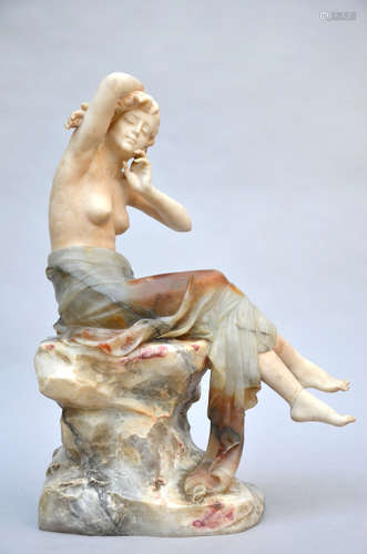 Italian sculpture in alabaster 'lady'