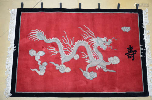 Chinese wool carpet with dragon