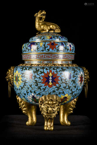 Chinese cloisonnÈ incense burner