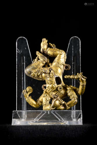 Figure in gilt bronze 'Bhairava'