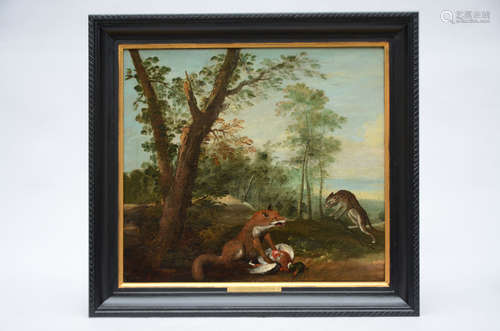 Anonymous: painting (o/c) 'landscape with fox'