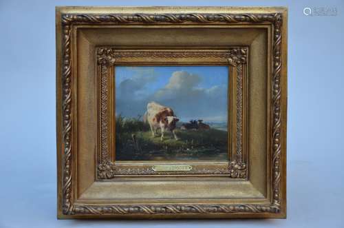 Painting (o/p) 'Landscape with cows'