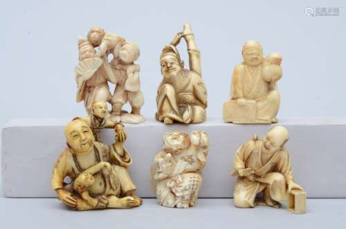 Lot of 6 Japanese netsuke