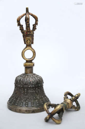 A bronze bell and vajra