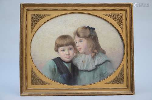 EugËne Karpathy: pastel 'two girls'