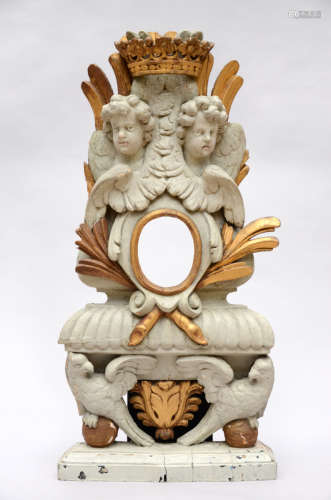 A wooden relic holder, Baroque period