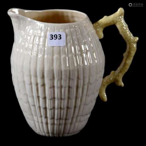 Irish Belleek Shell and Coral Pitcher 6.25