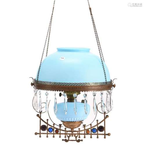 Victorian Hanging Parlor Lamp 13.5