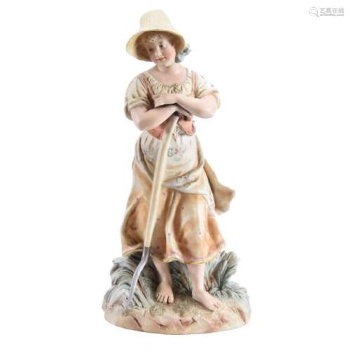 Bisque Figurine Marked Heubach 14.75