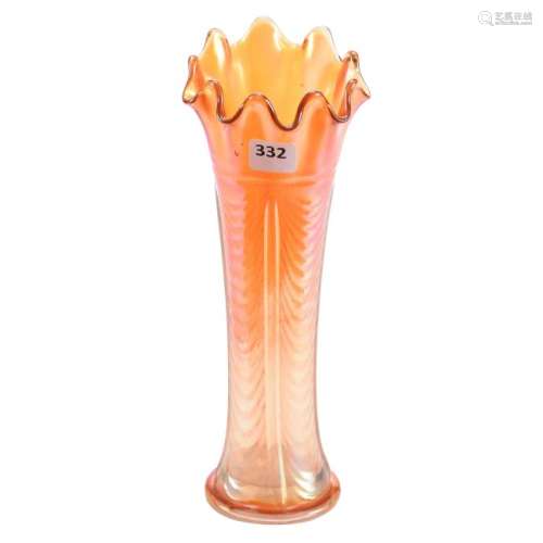 Carnival Glass Vase 9.25
