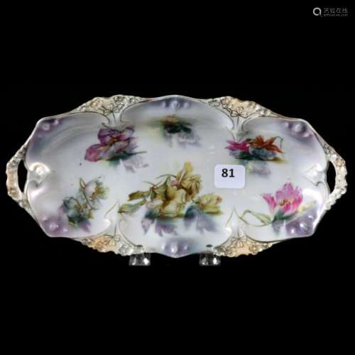 Relish Tray Marked RS Prussia 9.5