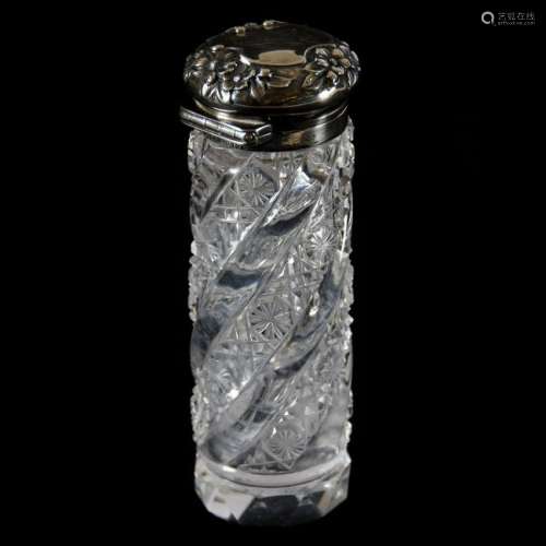 Vanity Jar American Brilliant Cut Glass 5