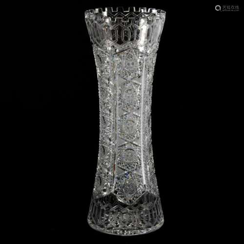 Vase American Brilliant Cut Glass 18