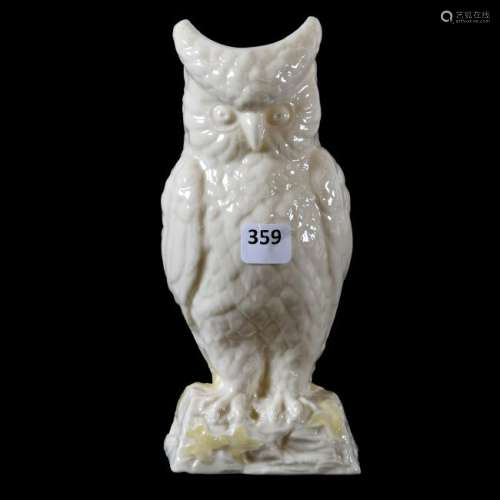Irish Belleek Figural Owl Vase 8