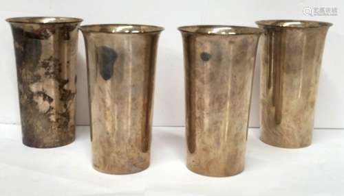 Preisner Vintage Sterling Silver Set 4 Mint Julep Cups