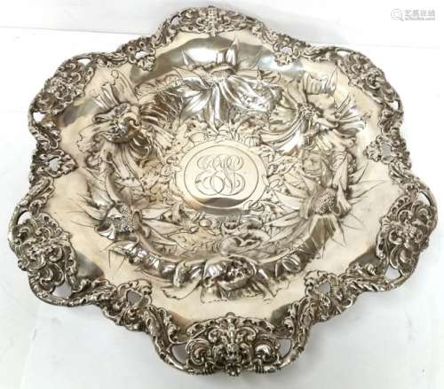 Antique Gorham Sterling Silver Repousse Centerpiece