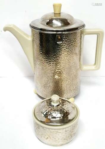 WMF Vintage Art Deco Silverplate Coffee Pot Sugar Bowl