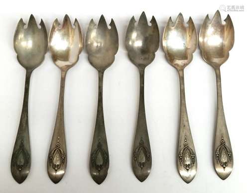 Antique Lunt Mt Vernon Sterling Silver Ice Cream Spoons