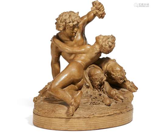 BACCHANAL. Frankreich. 19.Jh. Nach einem Modell von Claude Michel Clodion (1738-1814). Terracotta