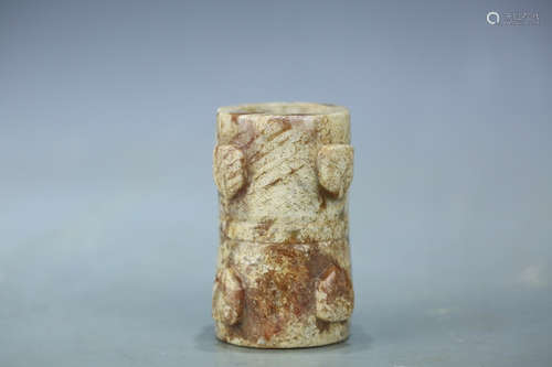 206BC-220AD, AN ANCIENT JADE CONG, ZHAN&HAN DYNASTY