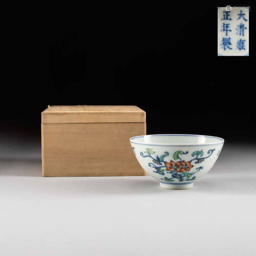 Yongzheng Mark, Republic Period Copy Antique Doucai Tea Bowl