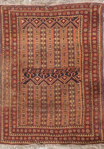 Small Wool Rug, Probably Turkey or Afghanistan
