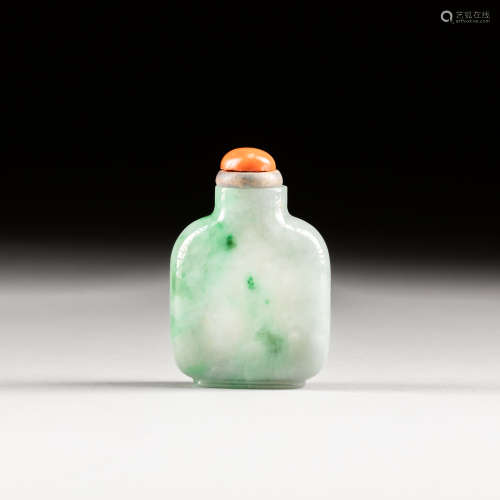 Chinese Antique Jadeite Jade Snuff Bottle