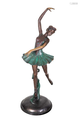 Signed Vintage Bronze Ballerina Sculpture