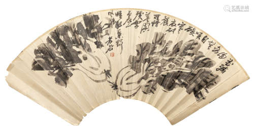 Vintage Chinese Fan Painting