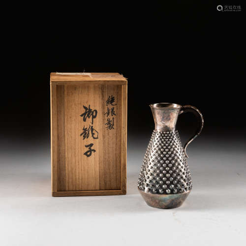 Meiji period Japanese Silver Vase