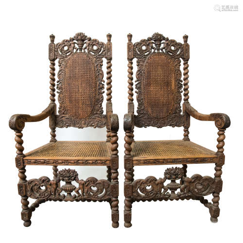 19th Antique Pair of England Chairs