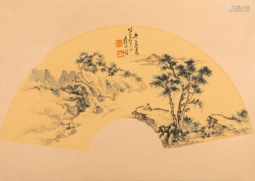 Chinese Antique Fan Painting