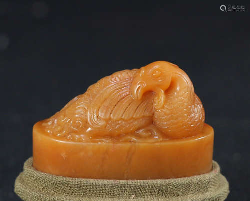 A TIANHUANG STONE CARVED BEAST DESIGN SEAL