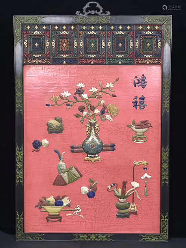 AN OLD TIBETAN HANGING PANEL