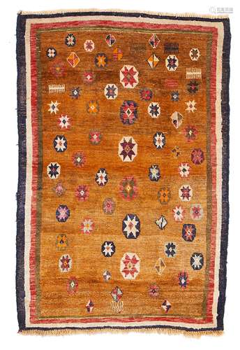 GABBEH-BACHTIAR. Anfang 20.Jh. Zustand C/D. 148 x 99cm. (Teilw. abgetreten). Sammlung Cremer,