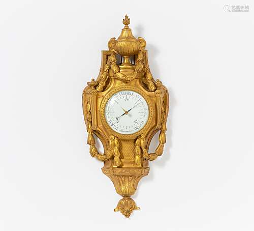 BAROMETER STIL LOUIS XVI. Paris. Bronze vergoldet. H.75cm. Zustand B/C. Sonderregelungen Art &