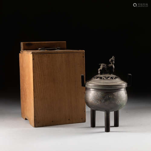 Japanese Antique Bronze Incense Burner