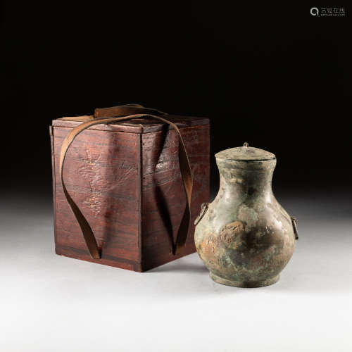 Rare Han Antique Bronze Jar with Cover