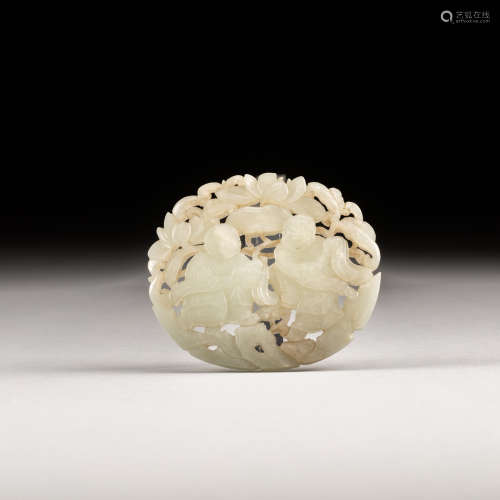 Ming Antique White Jade Pendant